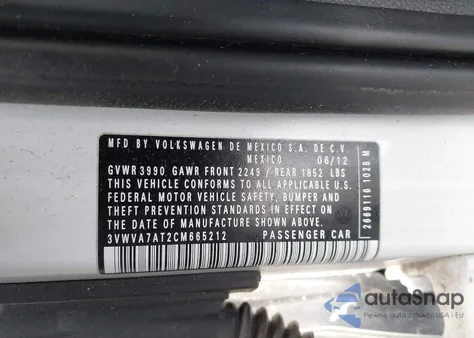 2012 Volkswagen Beetle 2.0T Turbo from USA, damaged, VIN 3VWVA7AT2CM665212